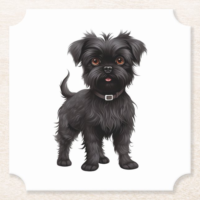 Posavasos De Papel Affenpinscher (Anverso)