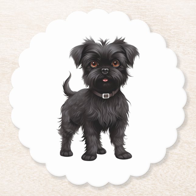 Posavasos De Papel Affenpinscher (Anverso)