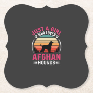 Posavasos De Papel Aficionado de los perros galgos afganos atardecer