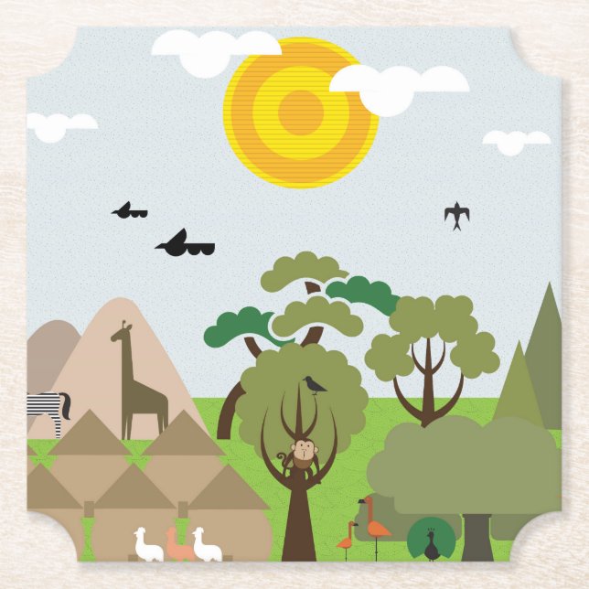 Posavasos De Papel África (Anverso)