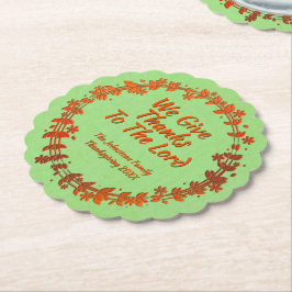 Posavasos De Papel Agradecemos El Nombre De La Palabra De La Palabra.