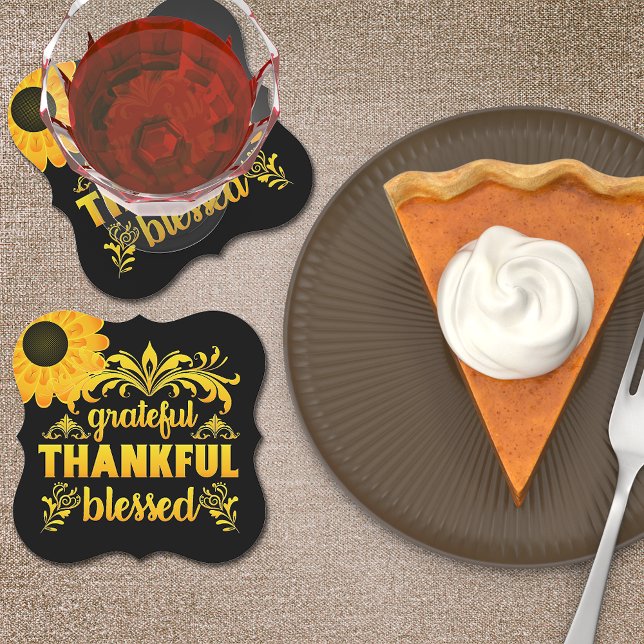 Posavasos De Papel Agradecido, agradecido, bendito girasol (Subido por el creador)