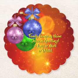 Posavasos De Papel Agregar Navidades coincidentes de texto de nombre