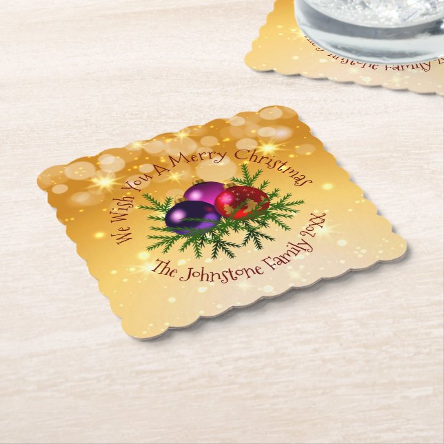 Posavasos De Papel Agregar Navidades de coincidencia de nombres en la (En perspectiva)