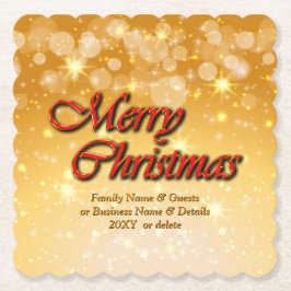 Posavasos De Papel Agregar nombre Editar Navidades de coincidencia de