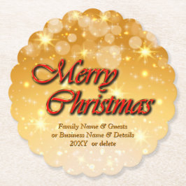 Posavasos De Papel Agregar nombre Editar Navidades de coincidencia de