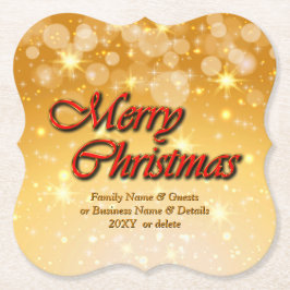 Posavasos De Papel Agregar nombre Editar Navidades de coincidencia de