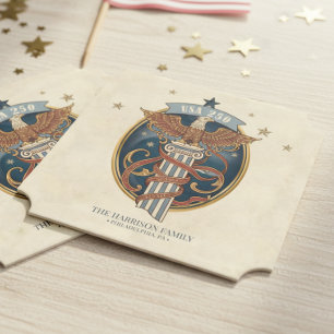 Posavasos De Papel Águila Americana USA 250 Motivo Art Nouveau ID1304