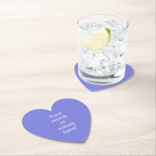 Posavasos De Papel Agujeros de color morado oscuro perwinkle con form