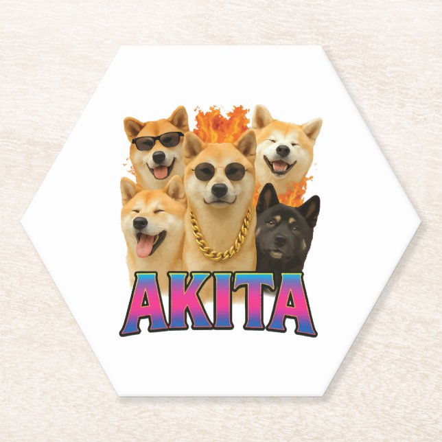 Posavasos De Papel Akita  (Anverso)