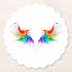 Posavasos De Papel Alas del arco iris fluidas