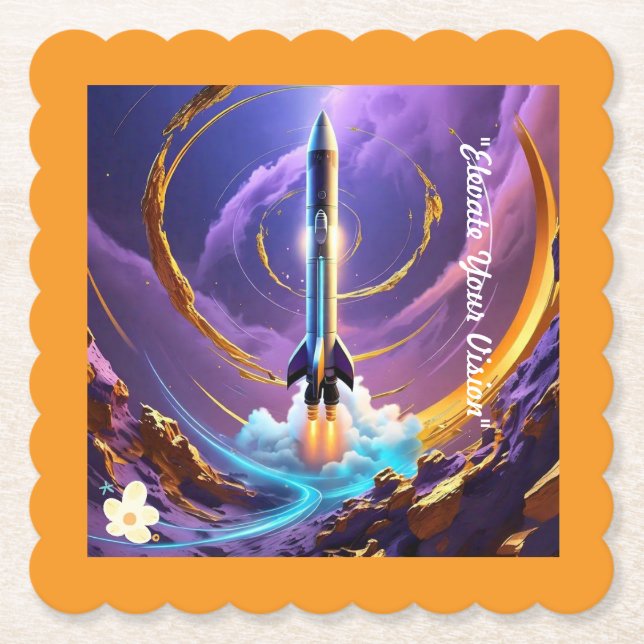 Posavasos De Papel "Alcanzar nuevas alturas" (Anverso)