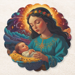 Posavasos De Papel Alegría de los Navidades de diciembre