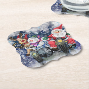 Posavasos De Papel Alegría - Feliz Navidad - Felices Amigos - Pintur