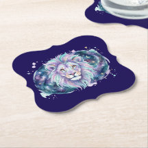 Alfombra de Galaxia de León con Acuarela Celestial