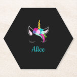 Posavasos De Papel Alicia Unicornio nombre camisas para Alicia<br><div class="desc">Alicia Unicornio nombre camisas para Alicia</div>