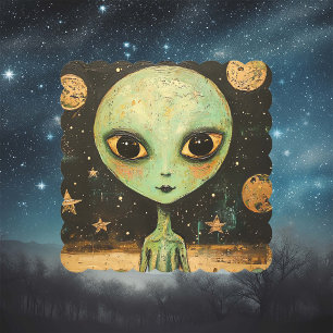 Posavasos De Papel Alien de OVNI