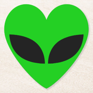 Posavasos De Papel Alien Love Heart