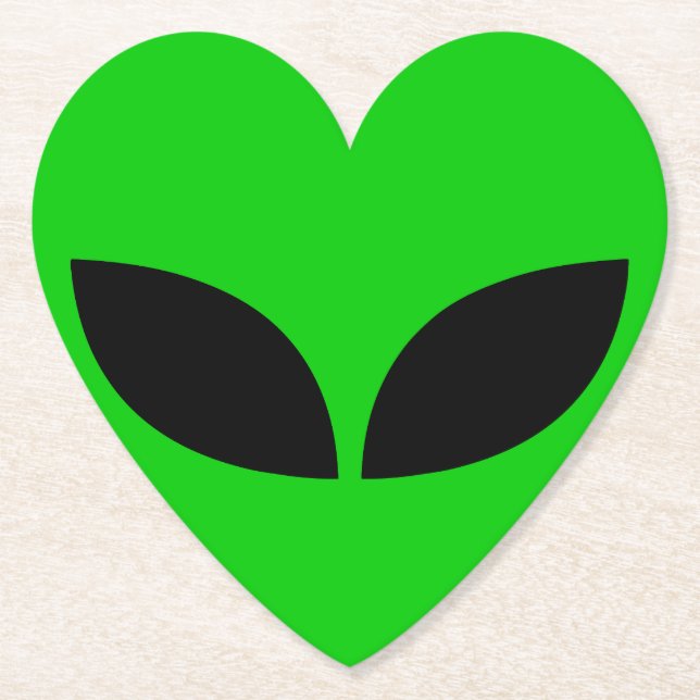Posavasos De Papel Alien Love Heart (Anverso)
