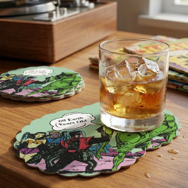 Posavasos De Papel Alien Space man Futuritic Sci=Fi