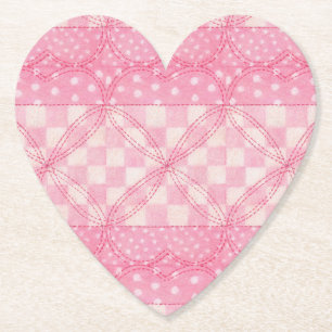 Posavasos De Papel ALMOHADILLA DE CORAZÓN ROSA Cojines de Papel para 