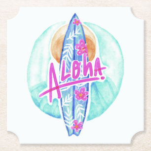 Posavasos De Papel Aloha Hawaiian Surfer
