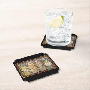 Posavasos De Papel Alphonse Mucha - Las horas del día