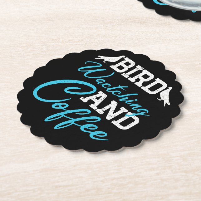 Posavasos De Papel Amante De Los Pigeones, Observador De Aves Y Café (En perspectiva)