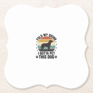 Posavasos De Papel Amante Divertido de Perros Vintage Dobla Mi Bebida