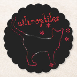 Posavasos De Papel Amantes de los gatos ailurophiles