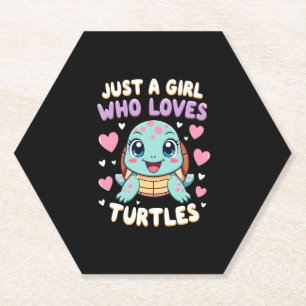 Posavasos De Papel Amantes de tortugas reptiles marinos solo una chic
