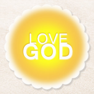 Posavasos De Papel Amar a Dios Sunny Golden