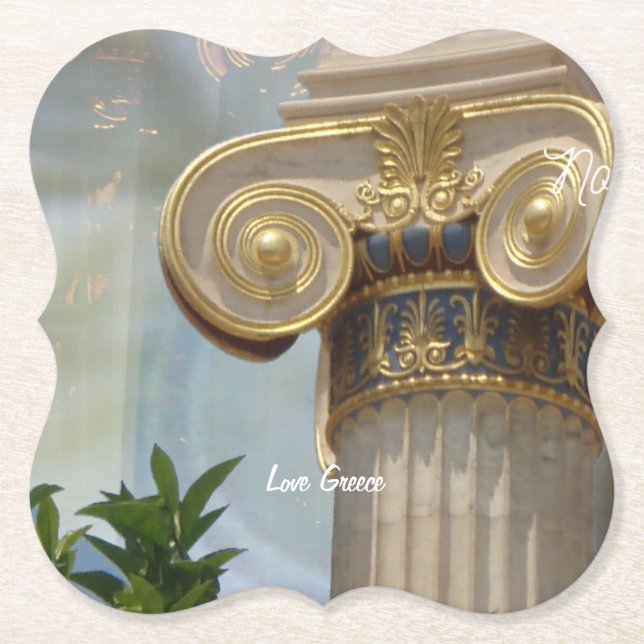 Posavasos De Papel Amar a Grecia (Anverso)