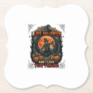 Posavasos De Papel Amar Calabaza Luna Llena Espantapájaros Esqueleto