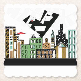 POSAVASOS DE PAPEL AMAR EL AVE EN LA CIUDAD