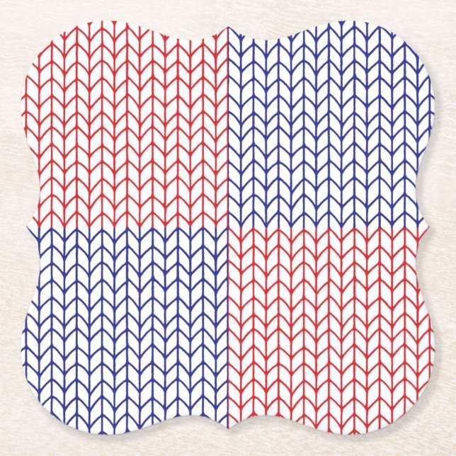 Posavasos de papel AMERICAN KNIT Bracket (Anverso)
