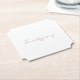 Posavasos De Papel Amistad Caída Cine Texto Acción de Gracias