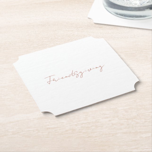 Posavasos De Papel Amistad Caída Cine Texto Acción de Gracias (En perspectiva)