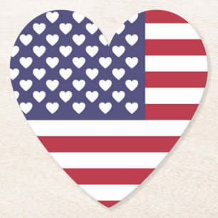 POSAVASOS DE PAPEL AMO A LOS ESTADOS UNIDOS DE AMÉRICA