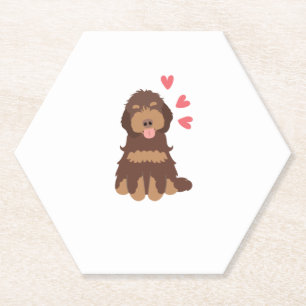 Posavasos De Papel Amor Chocolate Phantom Cockapoo Cavapoo Perro