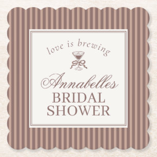 Posavasos De Papel Amor de Martini de Espresso Elaboración de Café De