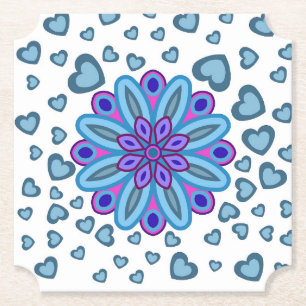 POSAVASOS DE PAPEL AMOR DEL CORAZÓN GIRLFRIEND ESPOSA ANIVERSARIA FIE