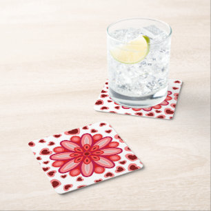 POSAVASOS DE PAPEL AMOR DEL CORAZÓN GIRLFRIEND ESPOSA ANIVERSARIA FIE