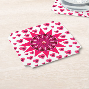 POSAVASOS DE PAPEL AMOR DEL CORAZÓN GIRLFRIEND ESPOSA ANIVERSARIA FIE