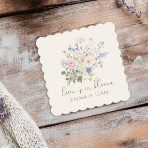 Posavasos De Papel Amor en Flor Jardín Floral Boda