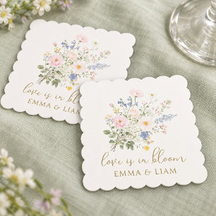 Posavasos De Papel Amor en Flor Jardín Floral Boda