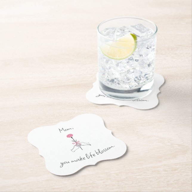 Posavasos De Papel Amor floral para mamá - Papel (In situ)