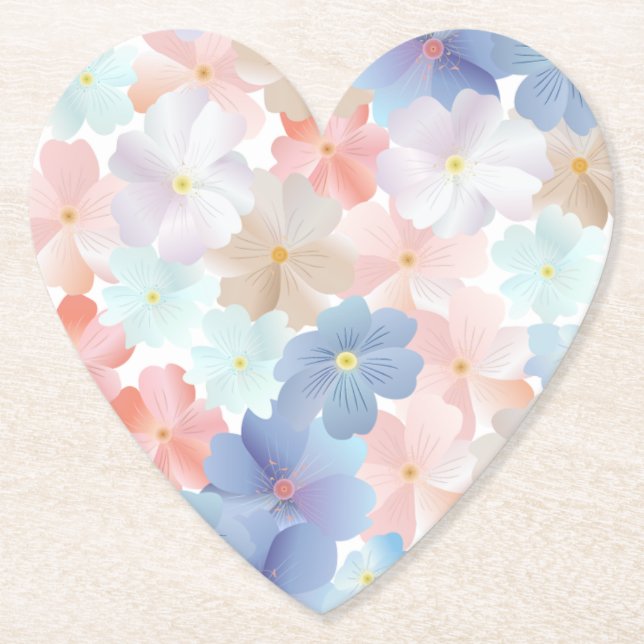 Posavasos De Papel Amor puro como una Flor (Anverso)