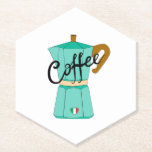 Posavasos De Papel An Italian coffee moka<br><div class="desc">A green coffee moka,  Italian,  with an Italian heart</div>