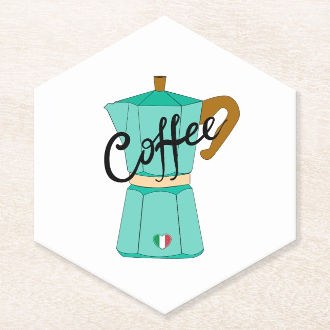 Posavasos De Papel An Italian coffee moka (Anverso)